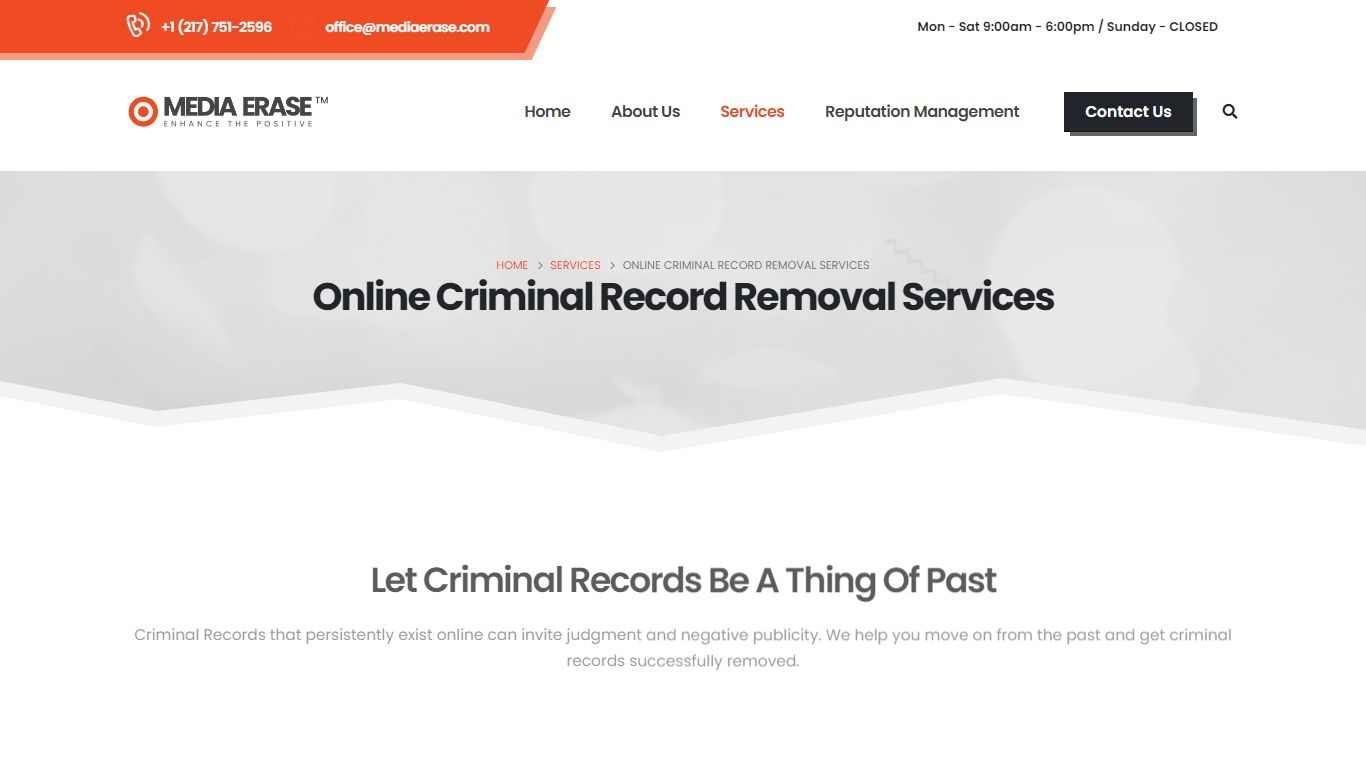 Online Criminal Record Removal Services – Media Erase